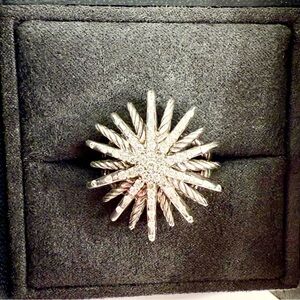 David Yurman Diamond Starburst Ring - 0.50 ct, Size 7